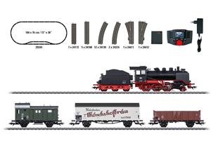 Märklin 29249, confezione di avvio digitale con locomotiva a vapore Gruppo 24, tre carri merci, binari C e Mobile Station, scala H0.