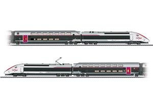 Märklin 37798, treno ad alta velocità TGV INOUI Euroduplex in livrea SNCF grigia e blu, scala H0.